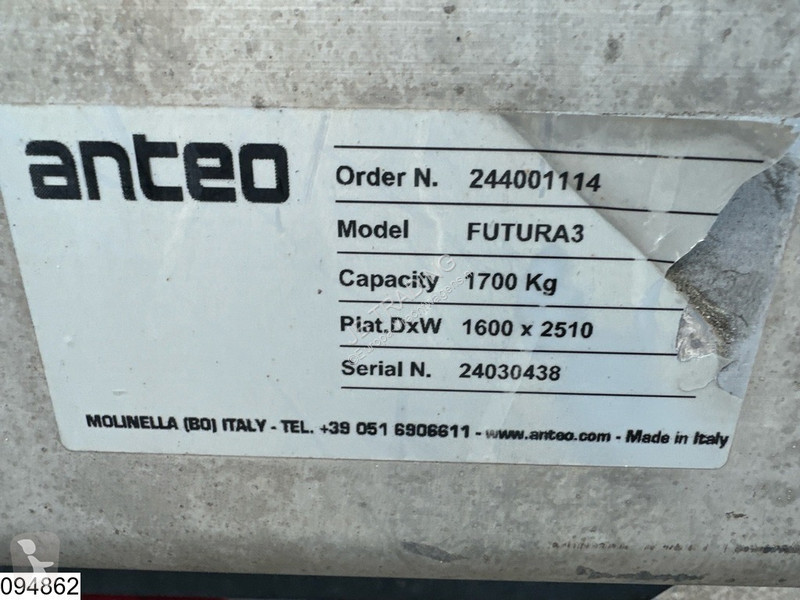 Kamion Mercedes 1827 EURO 6, Anteo