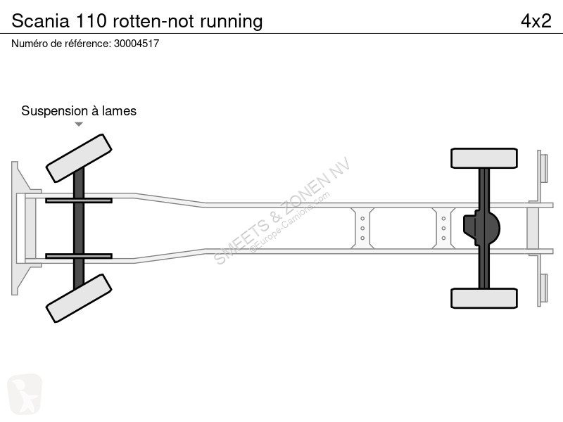Vrachtwagen Scania 110 rotten-not running