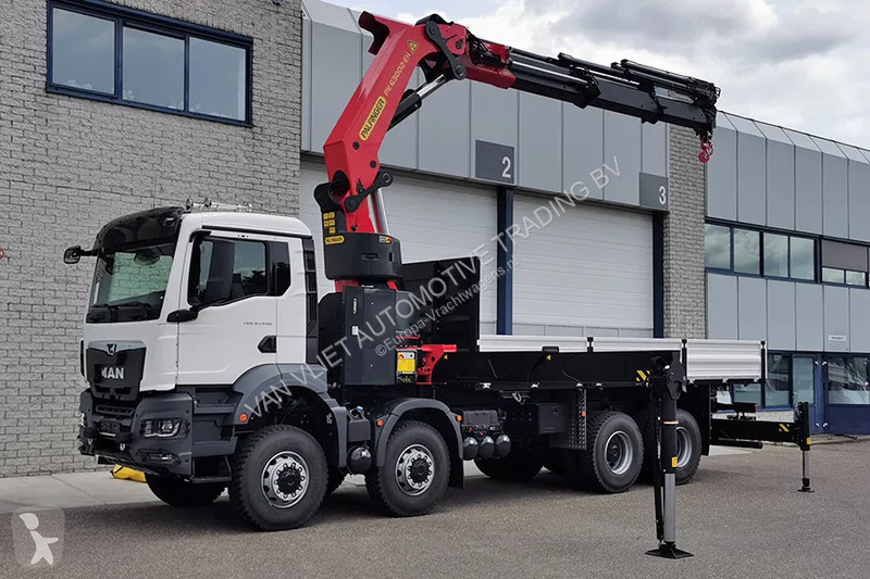 Camion MAN 41.440 BB CH Flatbed with Crane (3...