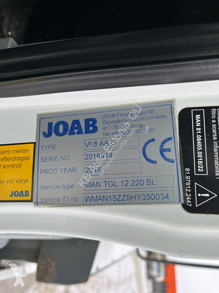 Kamion MAN 12.220 4x2 JOAB VL8 ton / L=3750 mm