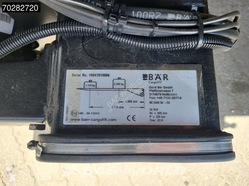 Lastbil MAN TGM 6X2 2000kg Ladebordwand...