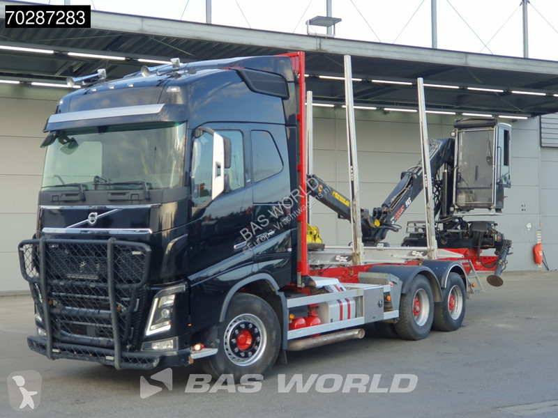 Camion Volvo 750 6X4 HIAB E96S 79 wood crane...