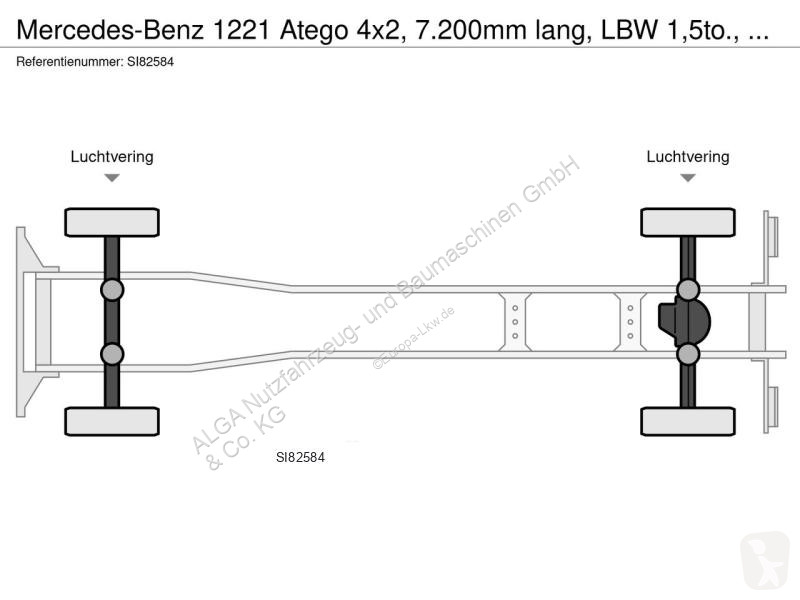 Camion Mercedes 1221 4x2, 7.200mm lang, LBW...