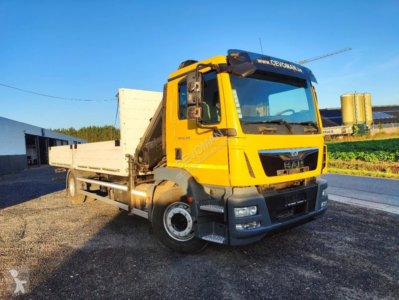 شاحنة MAN 18.250 Open box + HIAB 166-3