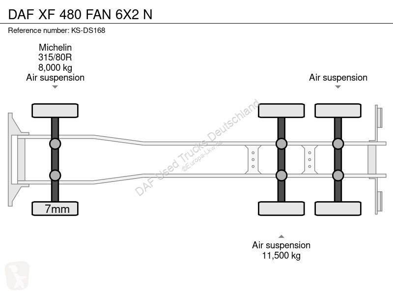 Lastbil DAF 480 FAN 6X2 N