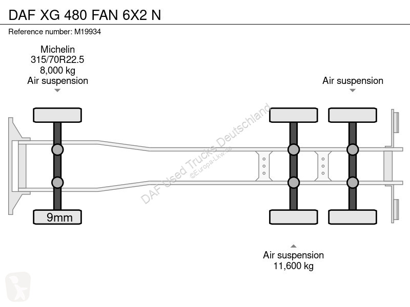 Lastbil DAF XG 480 N 6X2 N
