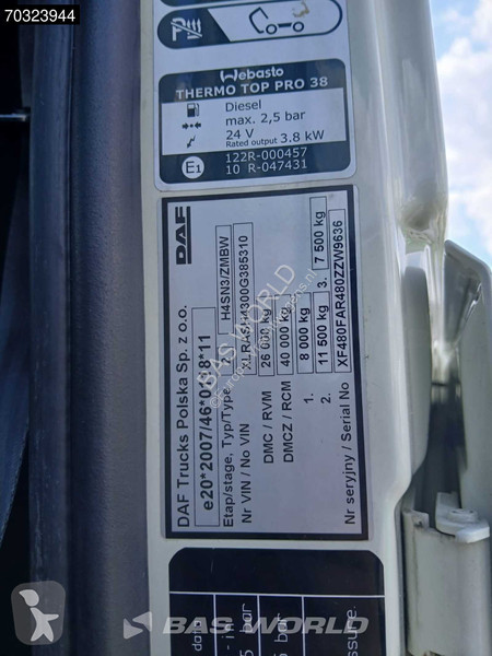 شاحنة DAF 480 6X2 SSC Full Air Automatic Euro 6