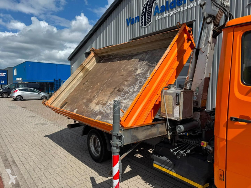 Camion Mercedes 816 Kraan / 3-zijdige Kipper,...
