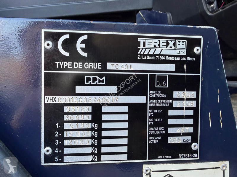 Terex TC40 L TC40 L Crane - 6x4 - Full Steel...