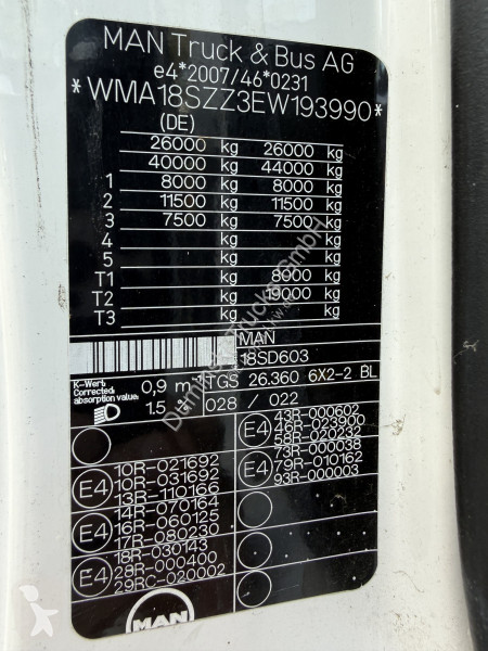 Kamion MAN TGS 26.360 6X2 Kran MKG 231 Jib bis...
