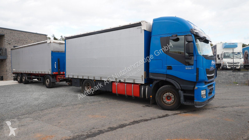 Kamion Iveco 500E6 Pritsche + Plane Zug...