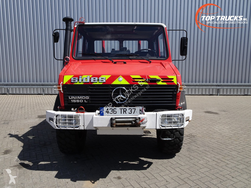 Fire Truck Used Mercedes Unimog U 1550 L Unimog U1550 L 437 Benz Doppelkabine Sides Ccf00 Ltr Expeditievoertuig Camper Diesel Ad N