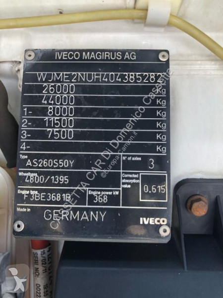 شاحنة Iveco STRALIS 500 CASSONE CENTINA ALLA...