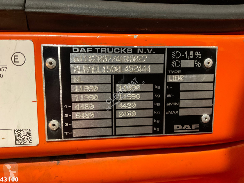 Camion DAF FA  210 Euro 6 with DHollandia taillift