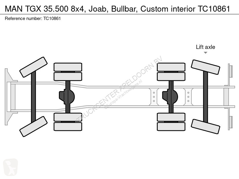 Kamion MAN 35.500 8x4, Joab, Bullbar, Custom...