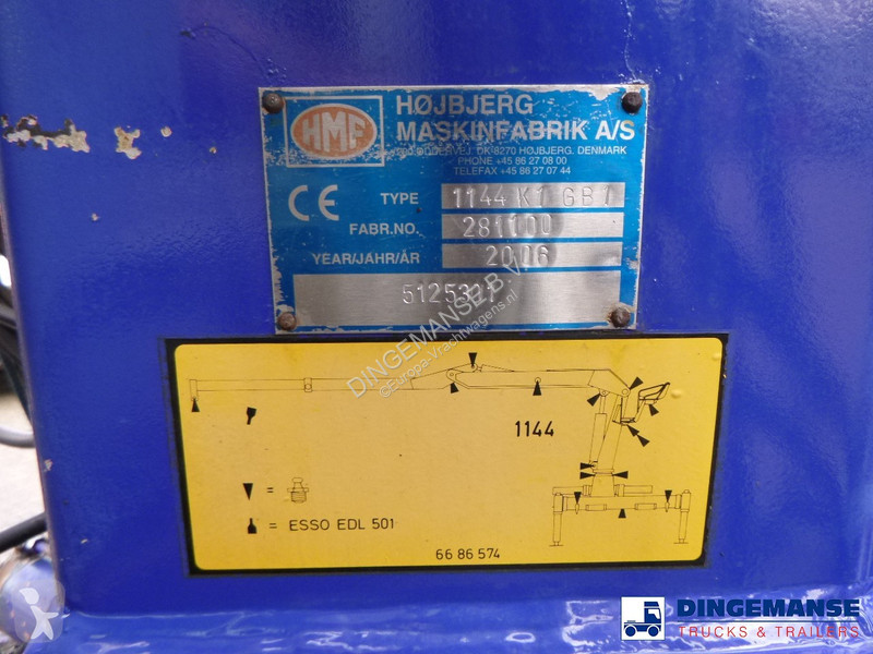 Camion DAF 75310 6x4 RHD tipper + HMF 1144 K-1...