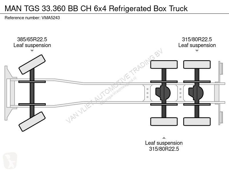 Camión MAN 33.360 BB CH 6x4 Refrigerated Box Truck