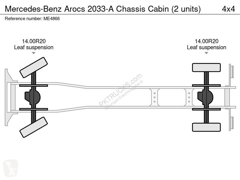 شاحنة Mercedes 2033-A Chassis Cabin (2 units)