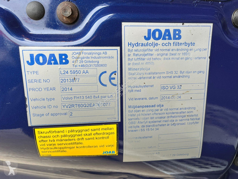 Kamion Volvo FH 540 8x4*4 JOAB L 24 ton /...