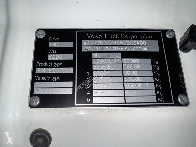Kamion Volvo FH  6X2 VDL 25T Haakarm Standairco...