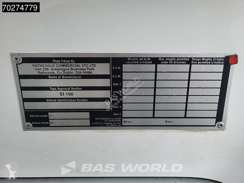 Camion Volvo 6X2 Thermo-king cooler Lift-Axle...