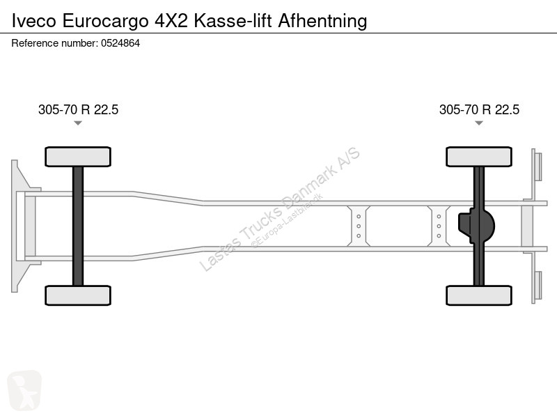 Kamion Iveco 4X2 Kasse-lift Afhentning