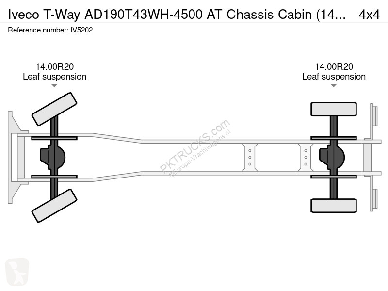 Camión Iveco T-Way AD190T43WH-4500 AT Chassis...