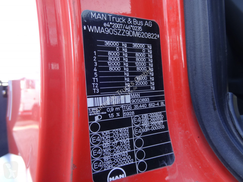 Lastbil MAN TGS 35.440 8X2 Haken/ Silosteller...