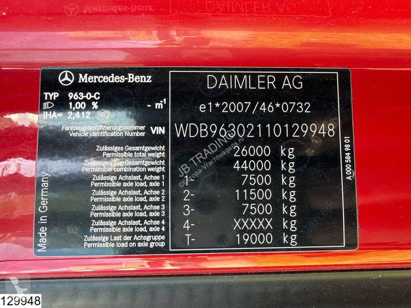 شاحنة Mercedes 2548 6x2, EURO 6, Lift roof, Combi