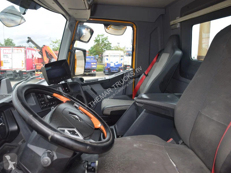 شاحنة Renault C430 2 side tipper + Crane HMF...