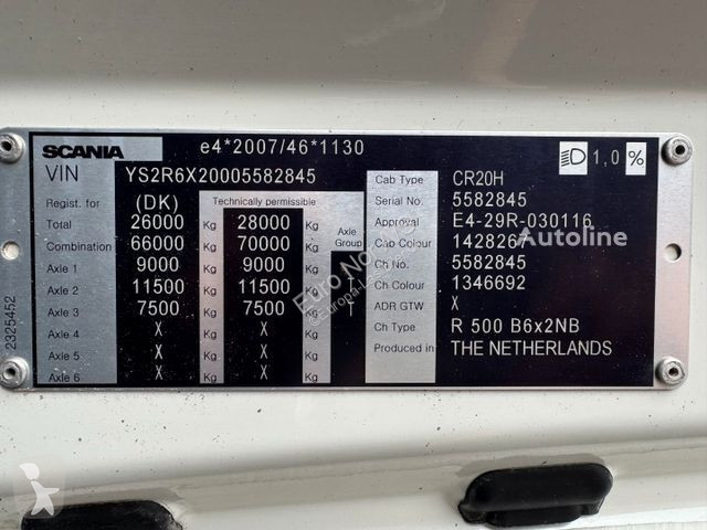 شاحنة  SCANIA R500 NGS 6x2 26 m3 Silo + HMK...