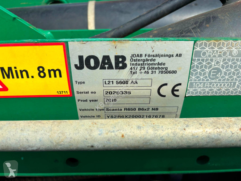 شاحنة Scania R 650 6x2 JOAB  21 ton / =5600 mm...