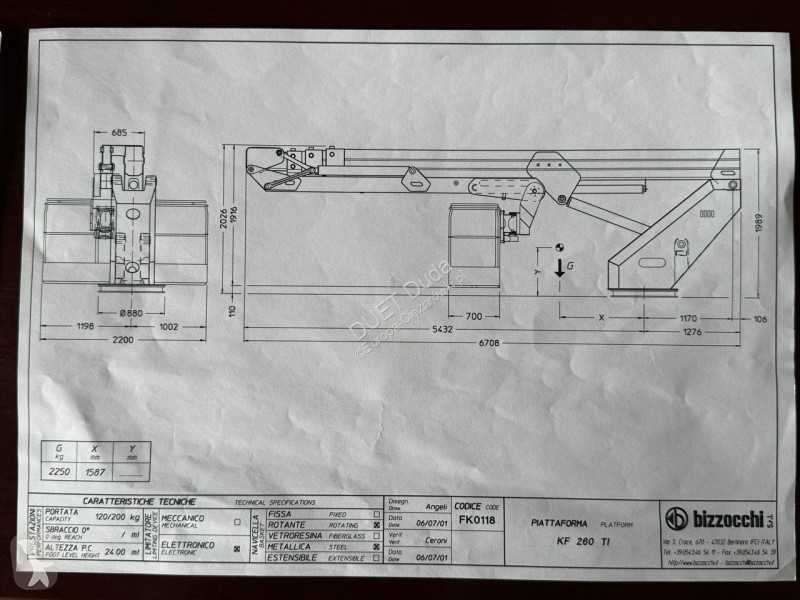 Camion MAN LE 14.220B 4x4 Zwyżka Bizzocchi KF...