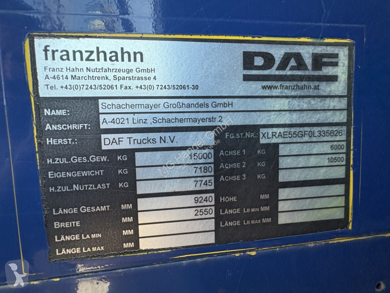 شاحنة DAF LF 55 250 Plane mit LBW, EURO4