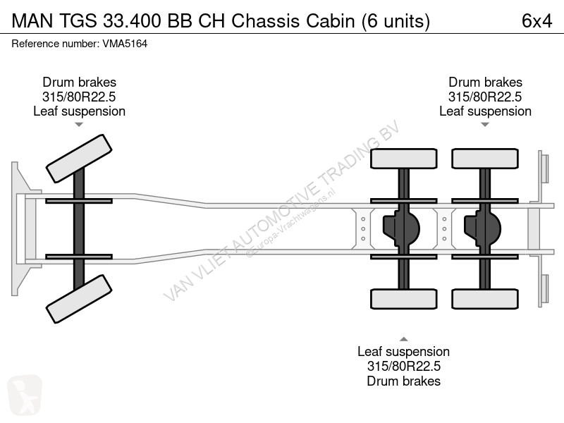 شاحنة MAN 33.400 BB CH Chassis Cabin (6 units)
