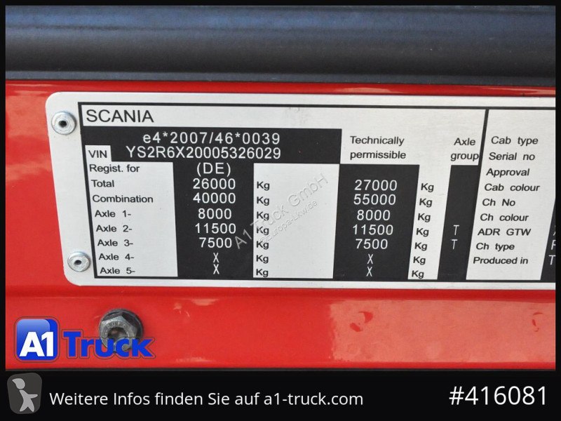 Camion Scania R400, HIAB XS 166-3 Lift-Lenkachse