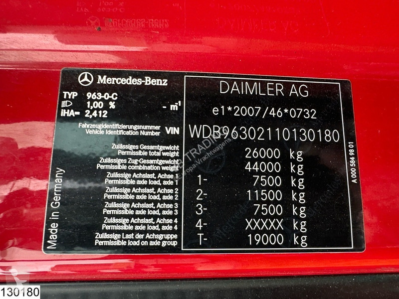 Vrachtwagen Mercedes 2548 EURO 6, 6x2, Lift...