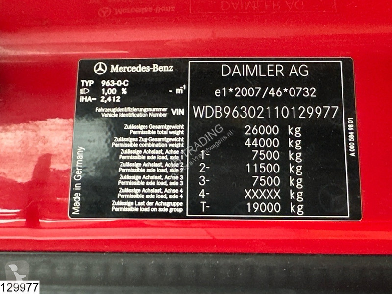 Lastbil Mercedes 2548 EURO 6, 6x2, Lift roof,...