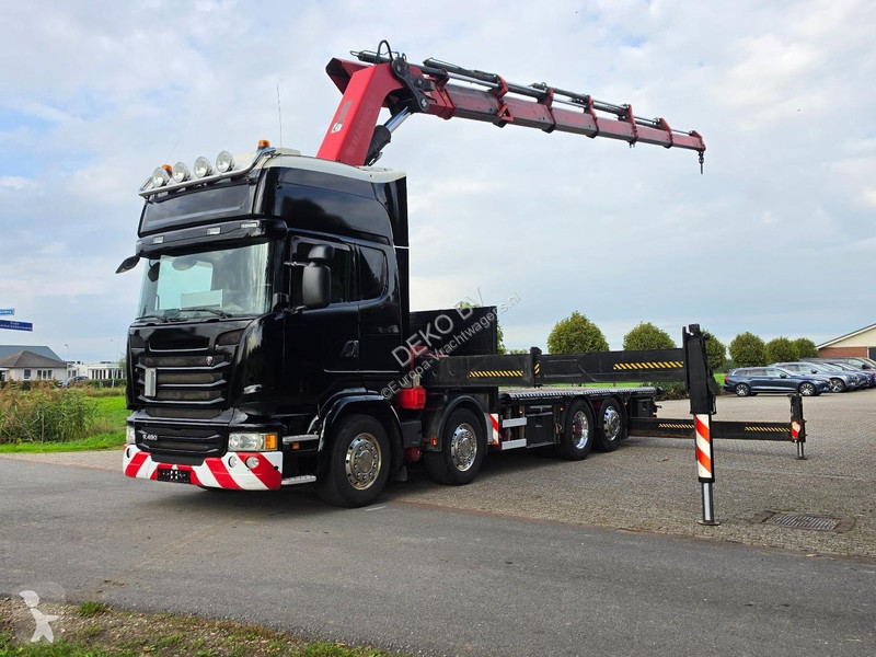 Lastbil Scania R490 8x2 EURO6!! HIAB 85TM!...