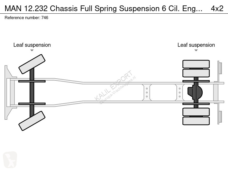 Camion MAN 12.232 Chassis ull Spring Suspension...