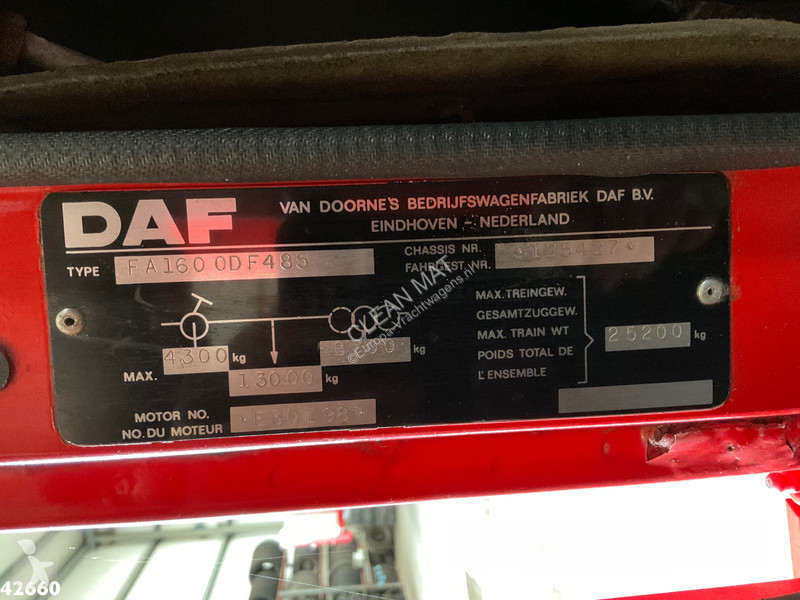 شاحنة DAF FA DF 485 14 Ton portaalarmsysteem...