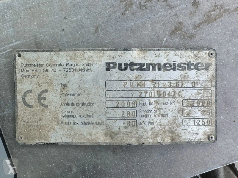 Béton MAN 35.400 8X4 PUTZMEISTER PUMP 21-3 +...