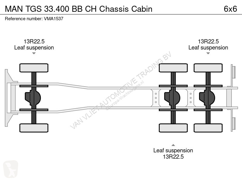 Kamion MAN 33.400 BB CH Chassis Cabin
