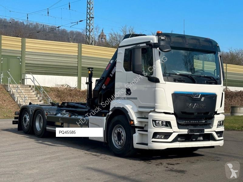 Lastbil MAN TGS 26.470 6x2 Abrollkipper + Kran...