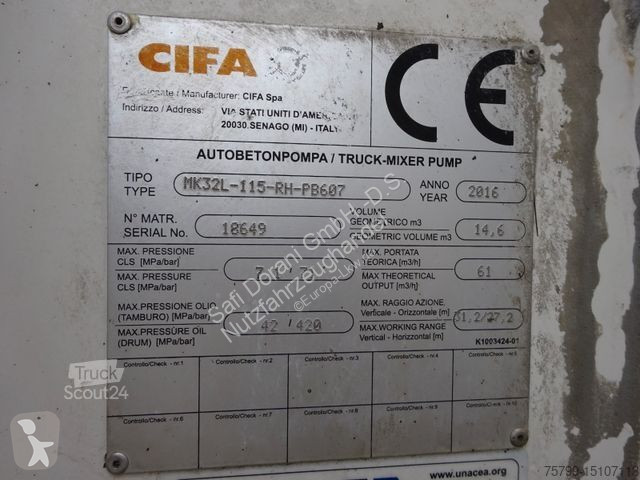 Camion Scania PUMI CIFA 32 Meter  4 Knick.