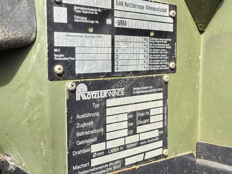 Lastbil MAN KAT 4x4 V8 Deutz Engine Open Box...