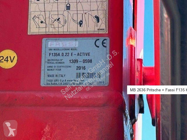 Kamion Mercedes Pritsche + Fassi F135 Kran 6x4...