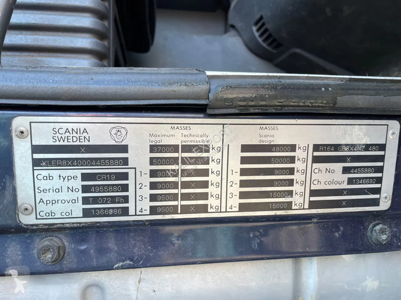 شاحنة Scania R164-480 V8 Multi ift 8x4 Full...