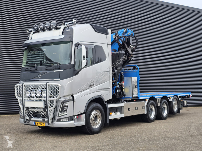 شاحنة Volvo 750 8x4 / RETARDER / FASSI 71 TM + JIB