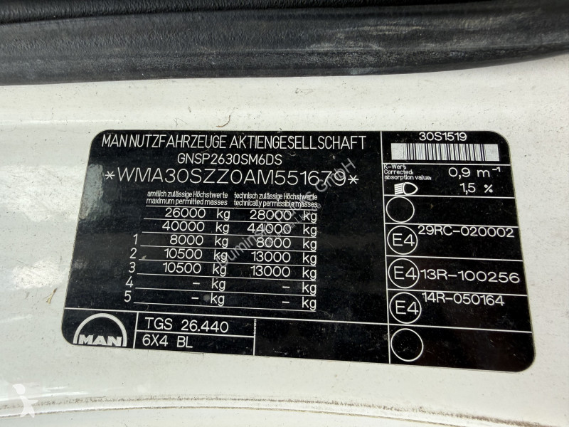 شاحنة MAN TGS 26.440 6X4 Palfinger PK 40002